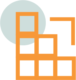 Building blocks design portraying growth